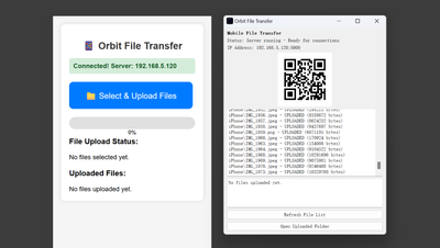 Orbit File Transfer 免费开源的手机向电脑传输文件的工具